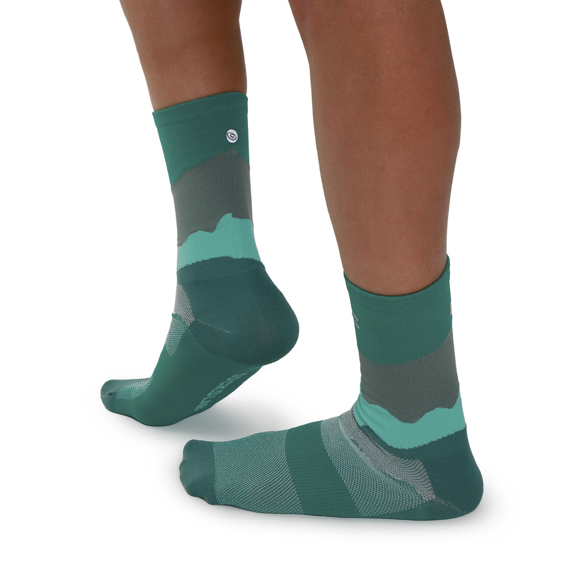 Socks Lab - Calcetín Compresión Performance Crew Mountain Green