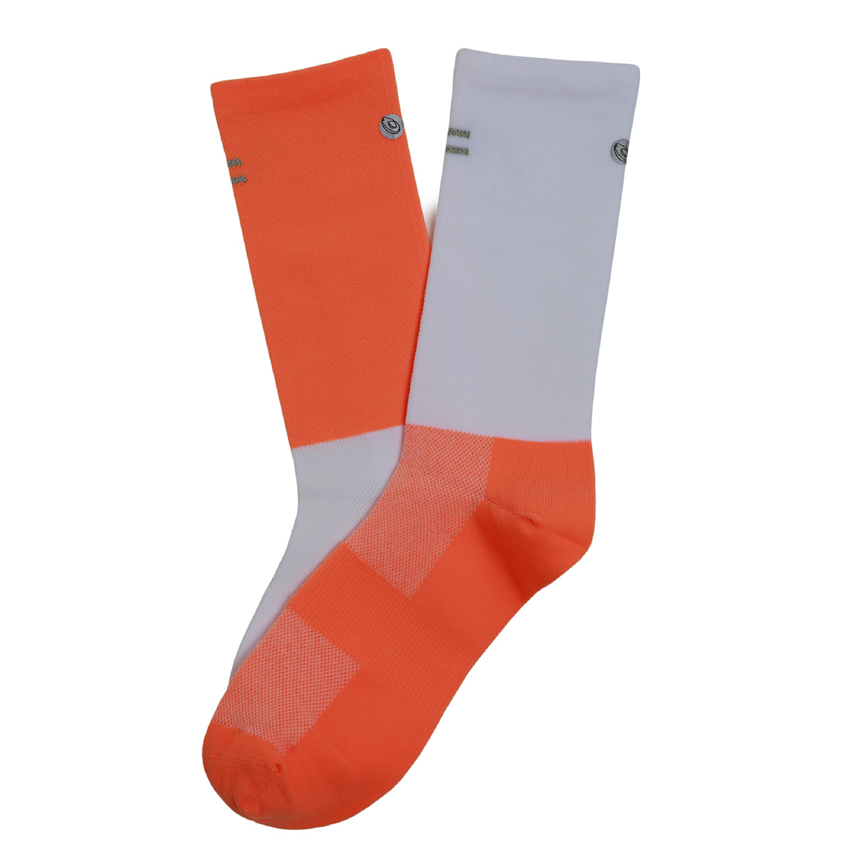 Socks Lab - Calcetín Compresión Performance Crew Orange/White