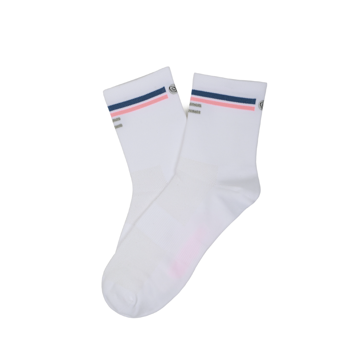 Socks Lab - Calcetín Compresión Performance Quarter Stripes Orange/Blue