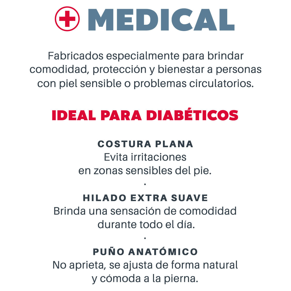 Monarch - 2 Pares Calcetín Diabético Extra Soft