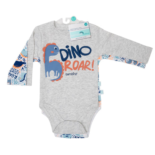 Bambino - Set 2 Body Manga Larga Dinosaurio