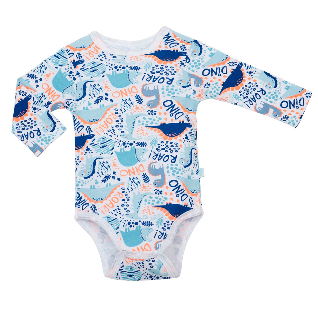 Bambino - Set 2 Body Manga Larga Dinosaurio