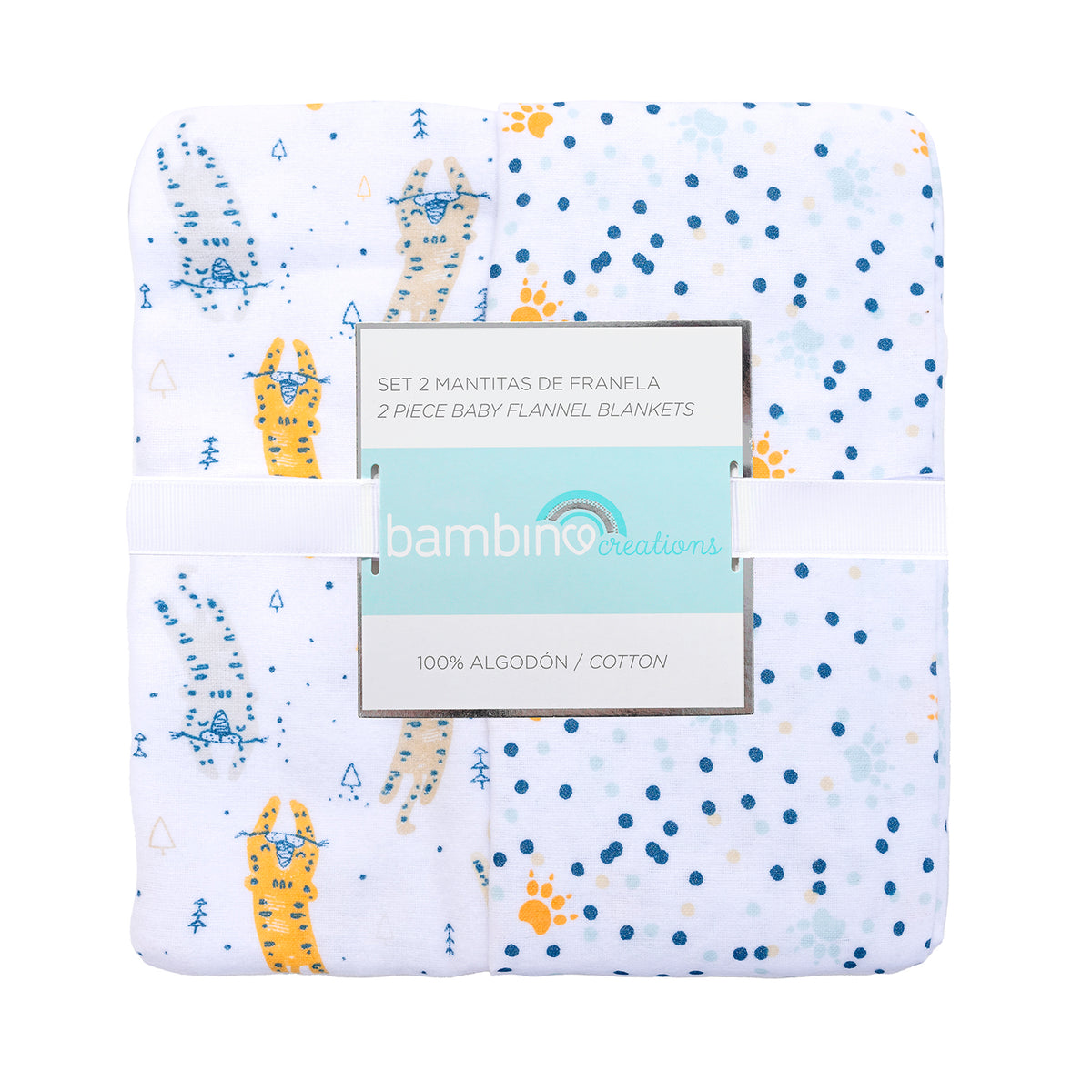 Bambino - Set 2 Mantita Franela Tigre Niño
