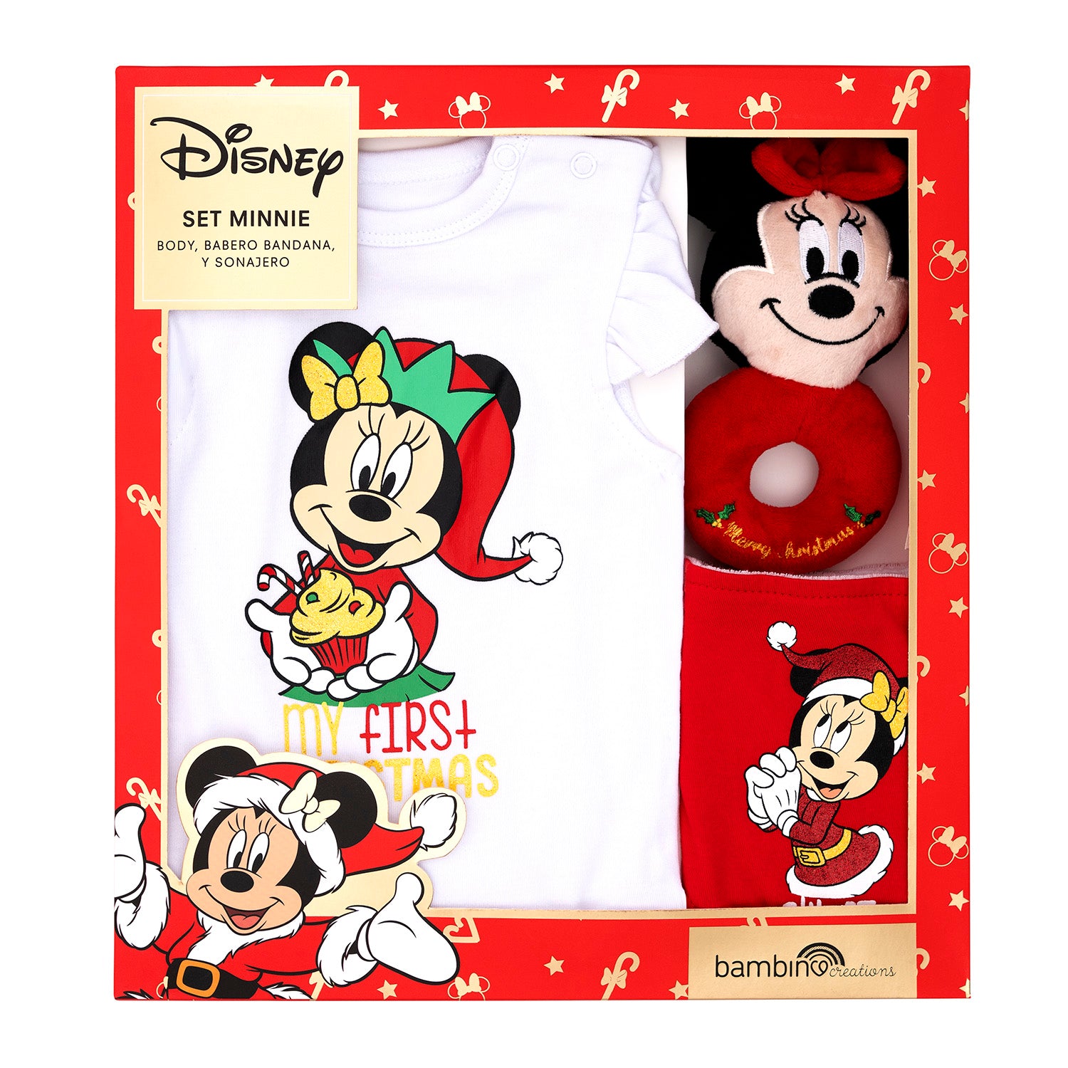 Bambino - Set 3 Piezas Minnie ¡Especial Navidad🎄🎅🏻!