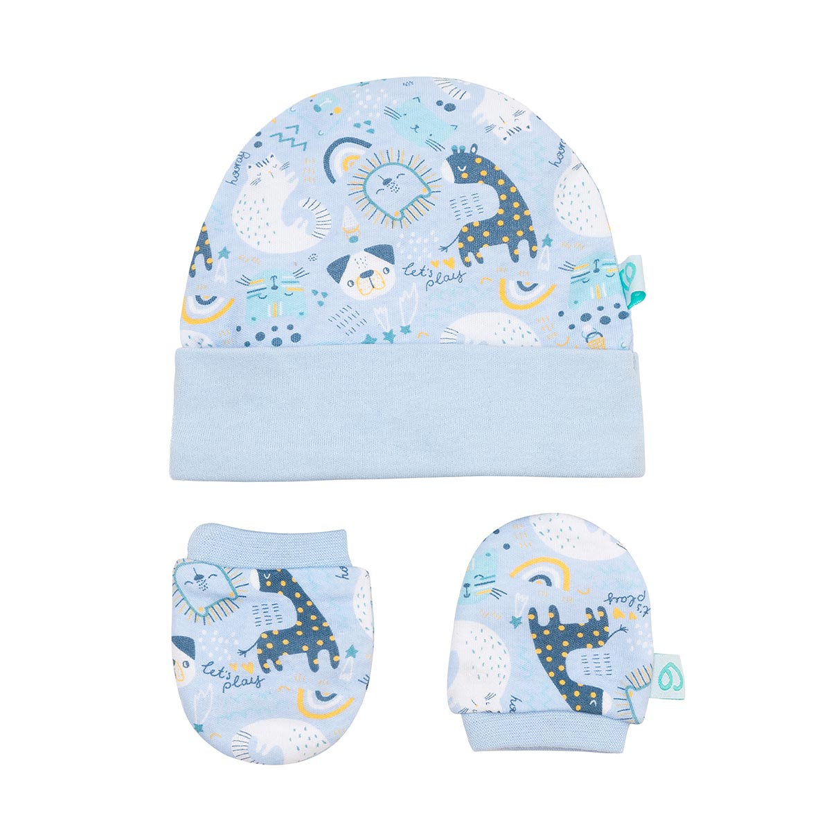 Bambino - Baby Gift Gorrito + Mitones Celeste