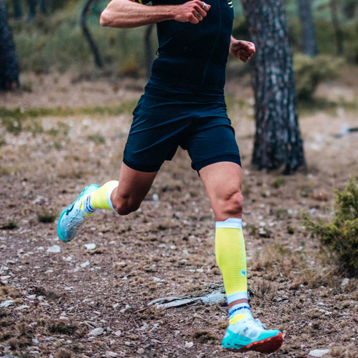Compressport - Calcetín Ultra Trail Low Amarillo