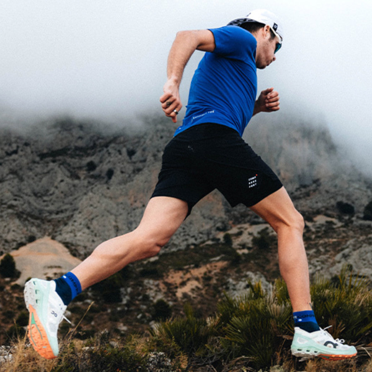 Compressport - Calcetín Ultra Trail Low Azul