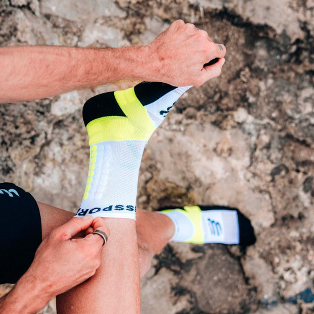 Compressport - Calcetín Ultra Trail V2.0 Blanco