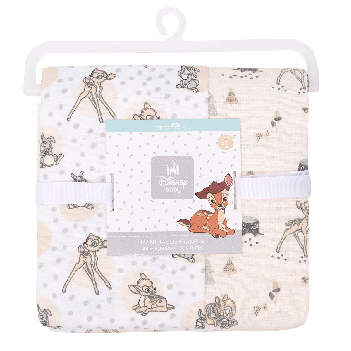 Bambino - Set 2 Mantita Franela Bambi