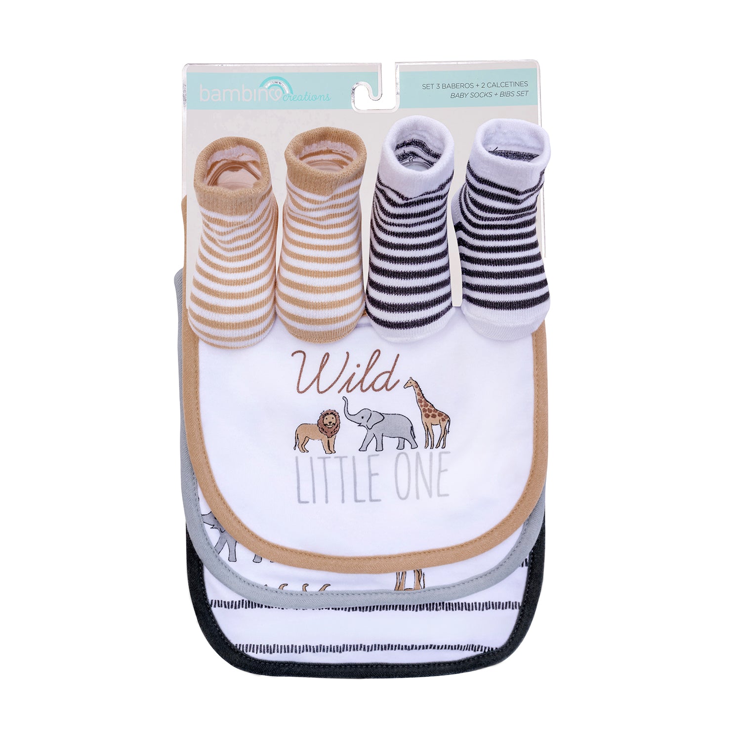 Bambino - Set Baberos + Calcetines Wild