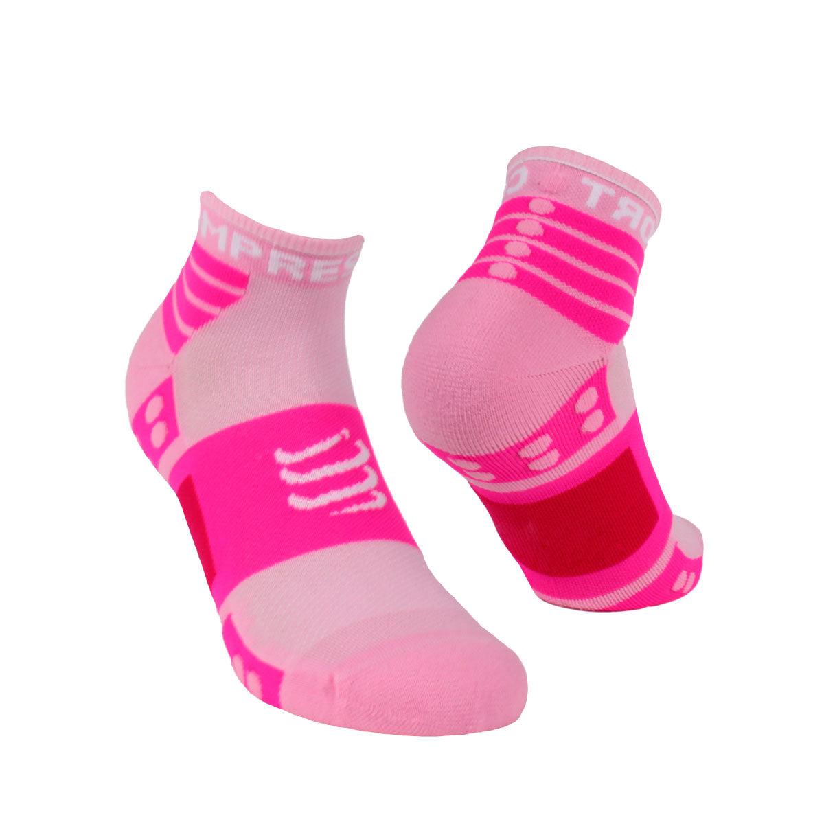 Compressport - 2 Pares Training Socks Rosado