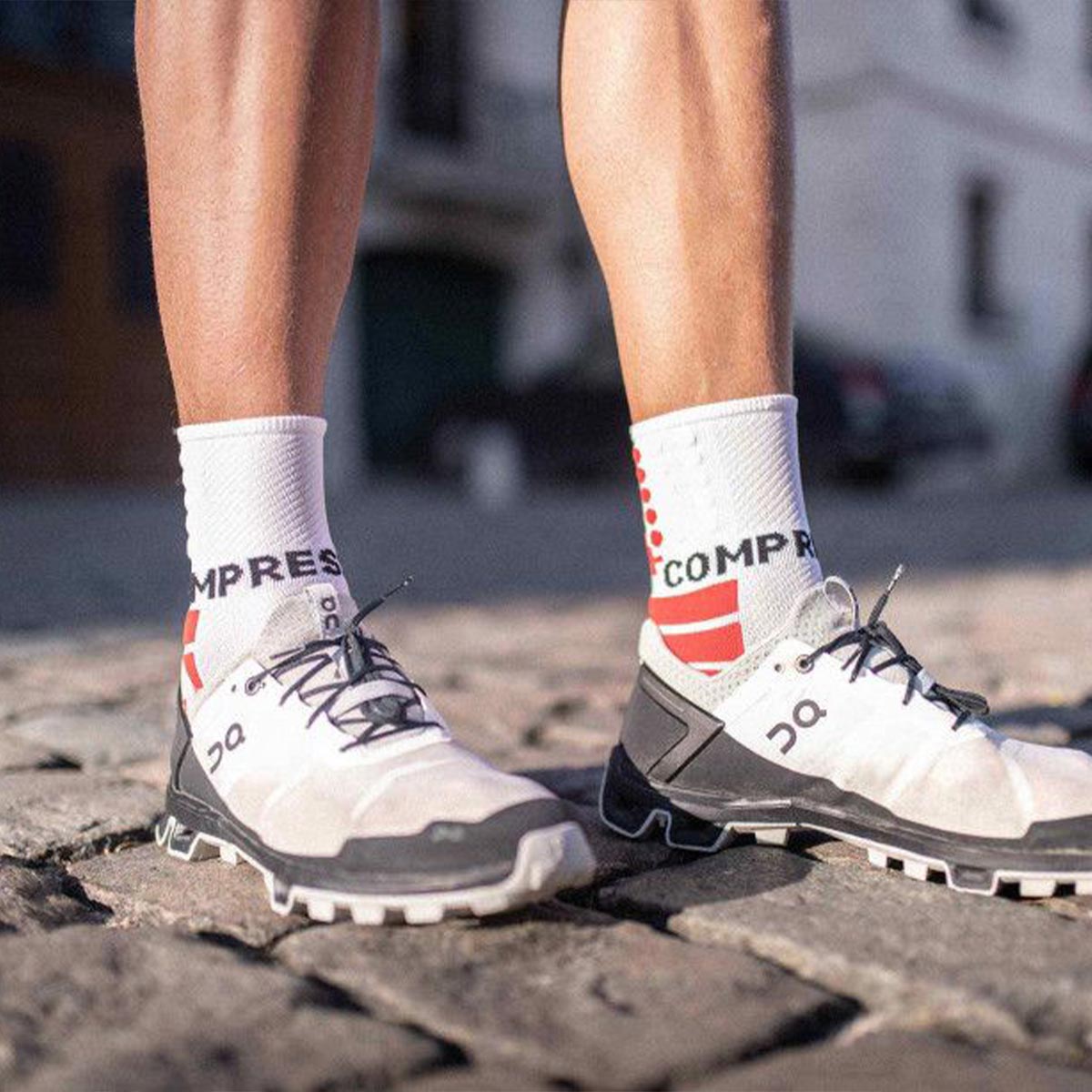 Compressport - Calcetín Shock Absorb White