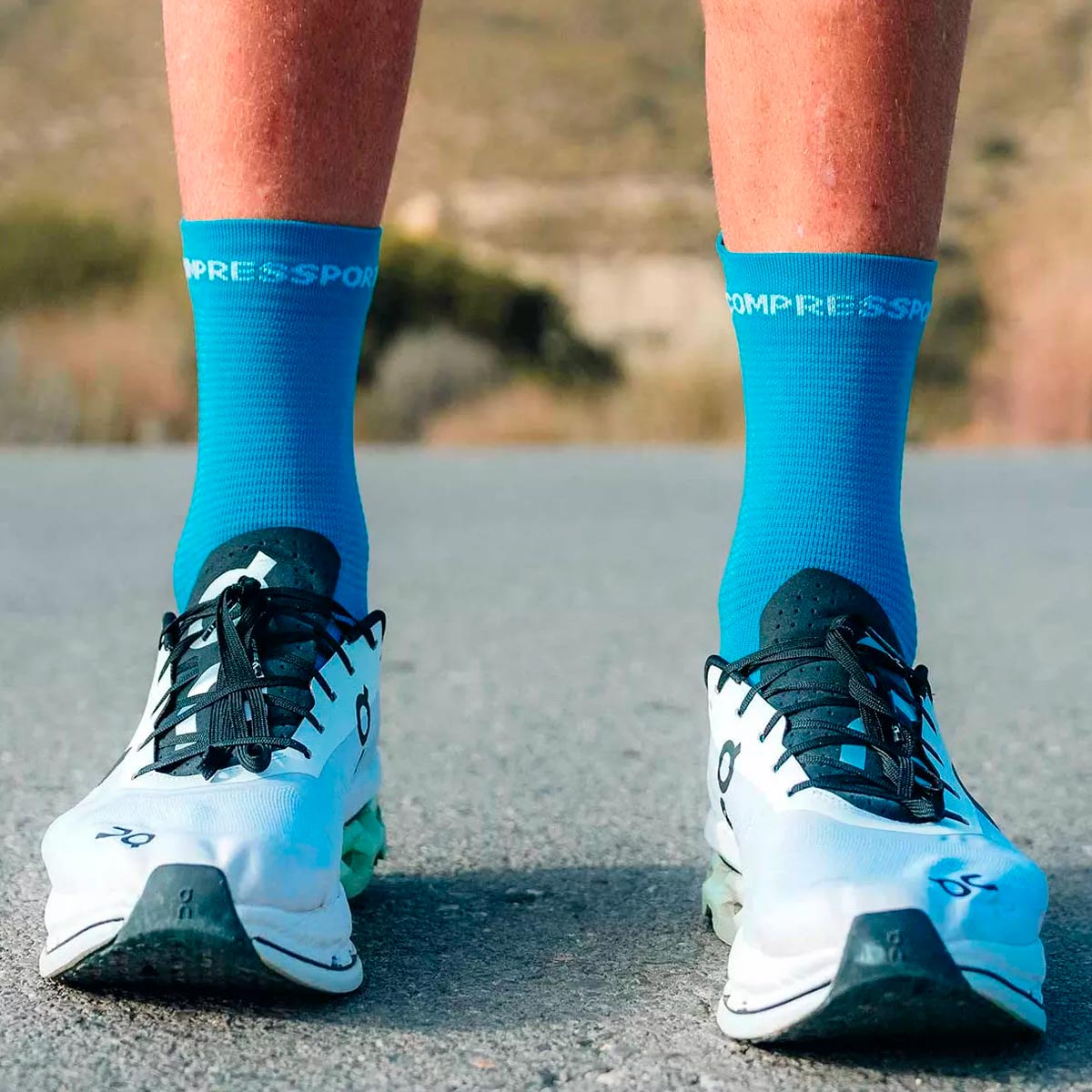 Compressport - Calcetín Pro Racing v4.0 Run High Calipso