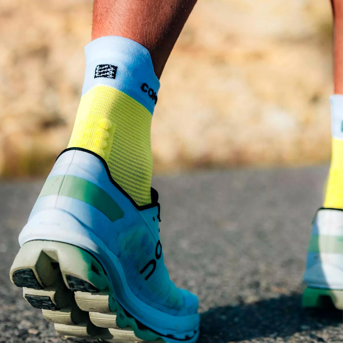 Compressport - Calcetín Pro Racing v4.0 Run High Amarillo
