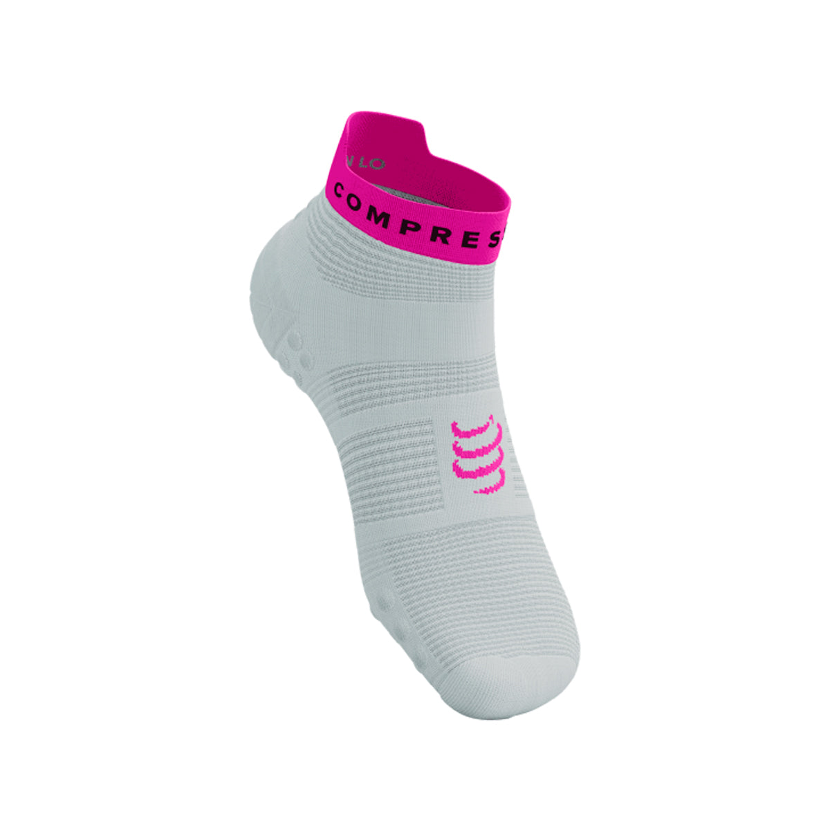Compressport - Calcetín Pro Racing v4.0 Run Low Blanco