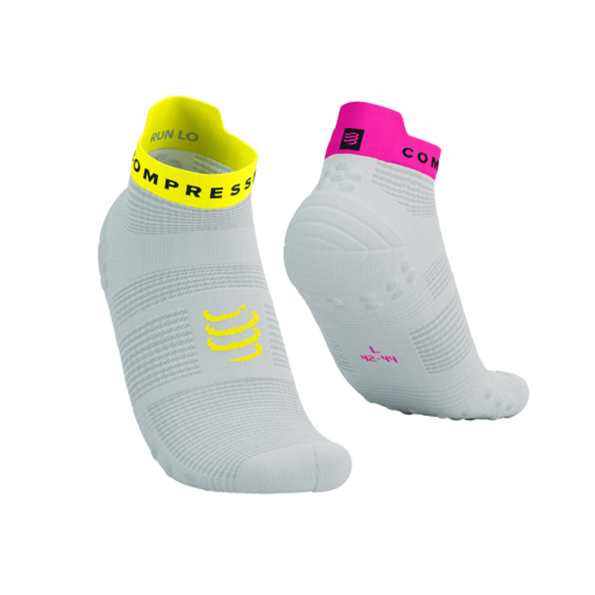Compressport - Calcetín Pro Racing v4.0 Run Low Blanco