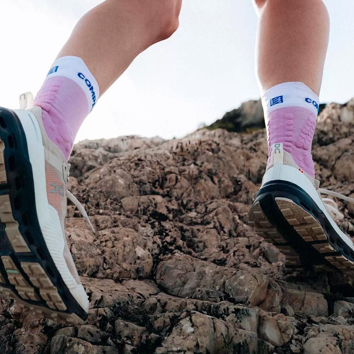 Compressport - Calcetín Pro Racing v4.0 Trail Lila