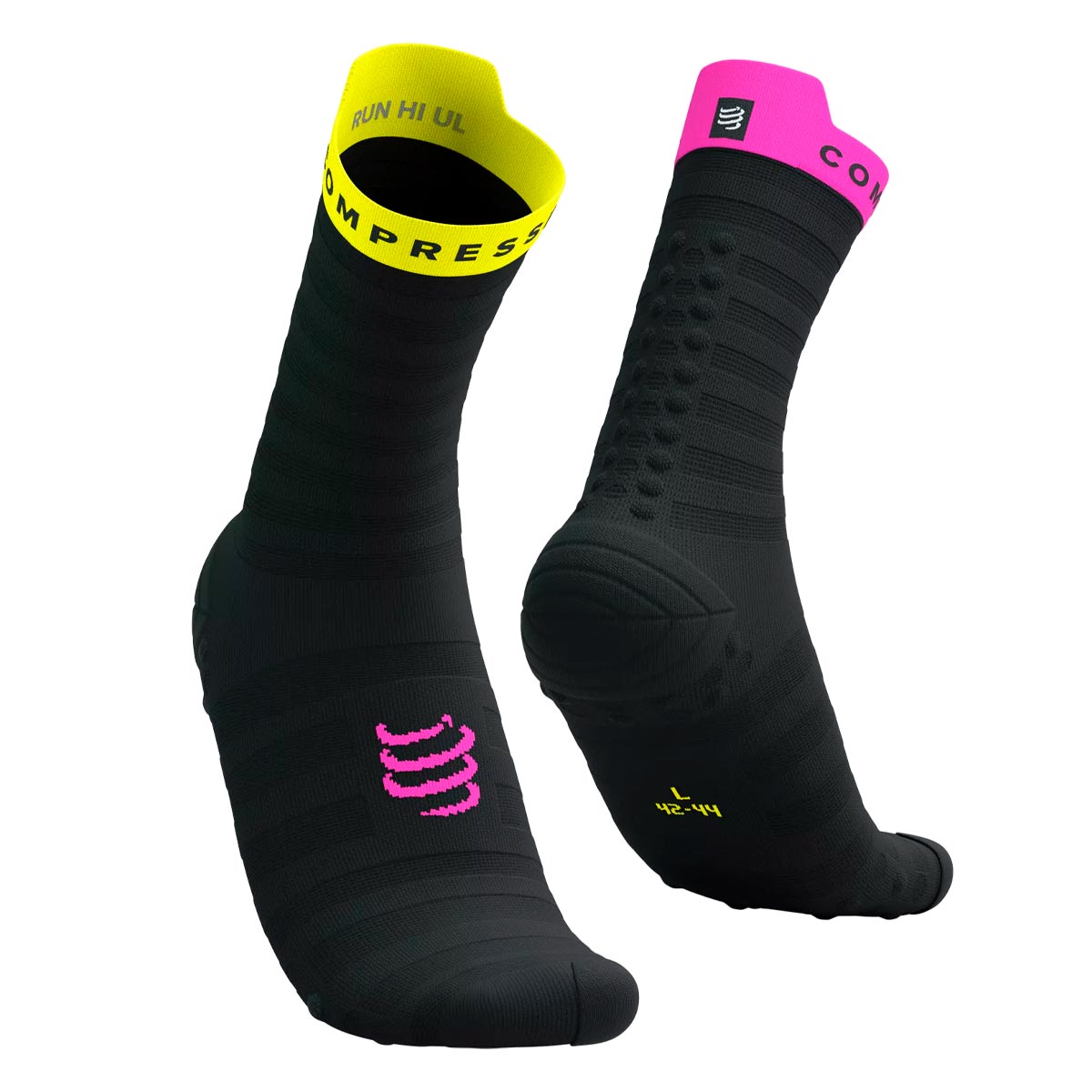 Compressport - Calcetín Pro Racing v4.0 Ultralight Run High Black