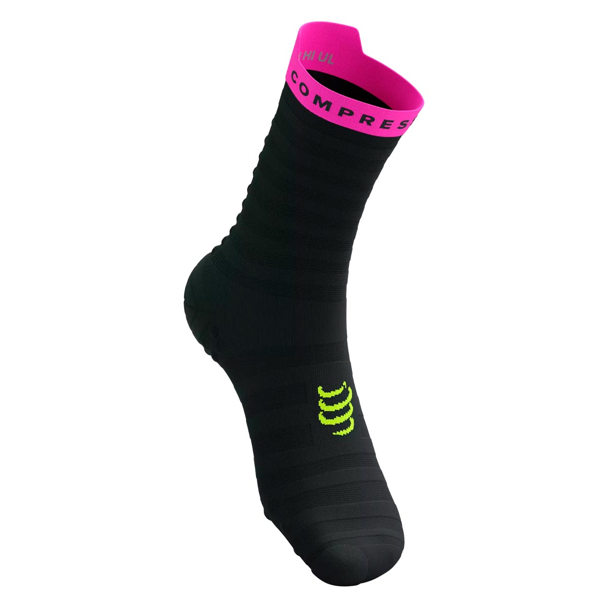 Compressport Calcetín Pro Racing V40 Ultralight Run High Black Monarchchile 3044