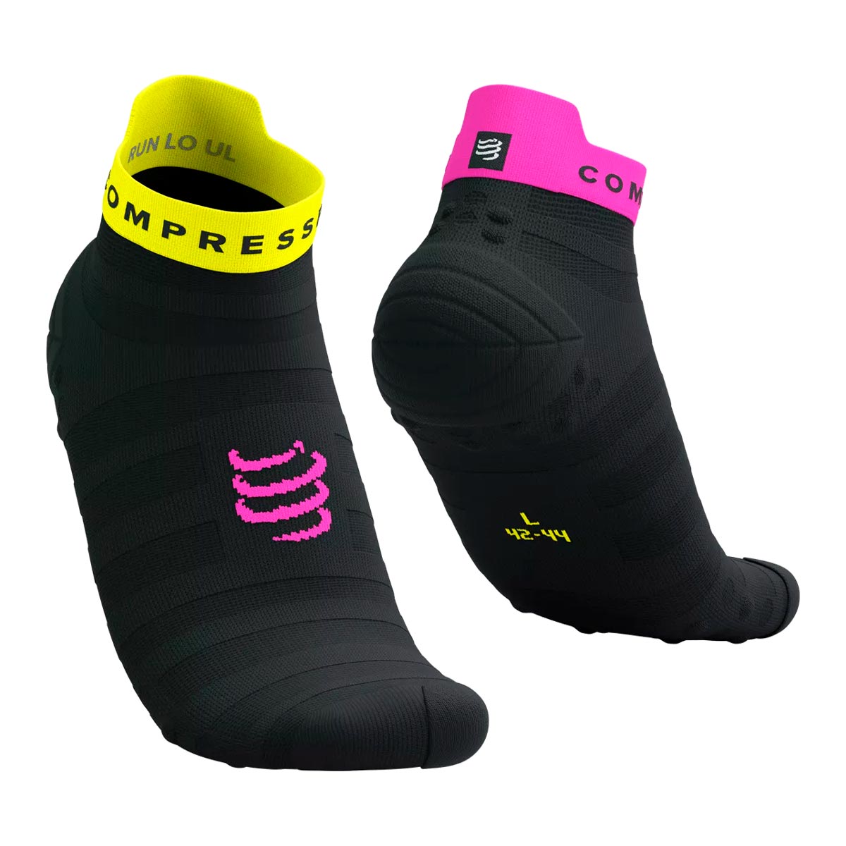 Compressport - Calcetín Pro Racing v4.0 Ultralight Run Low Black
