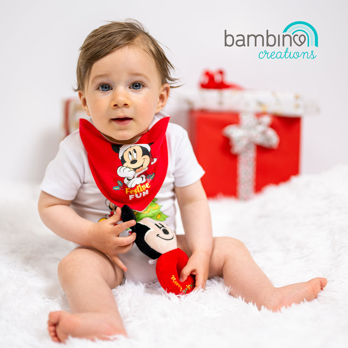 Bambino - Set 3 Piezas Mickey ¡Especial Navidad!