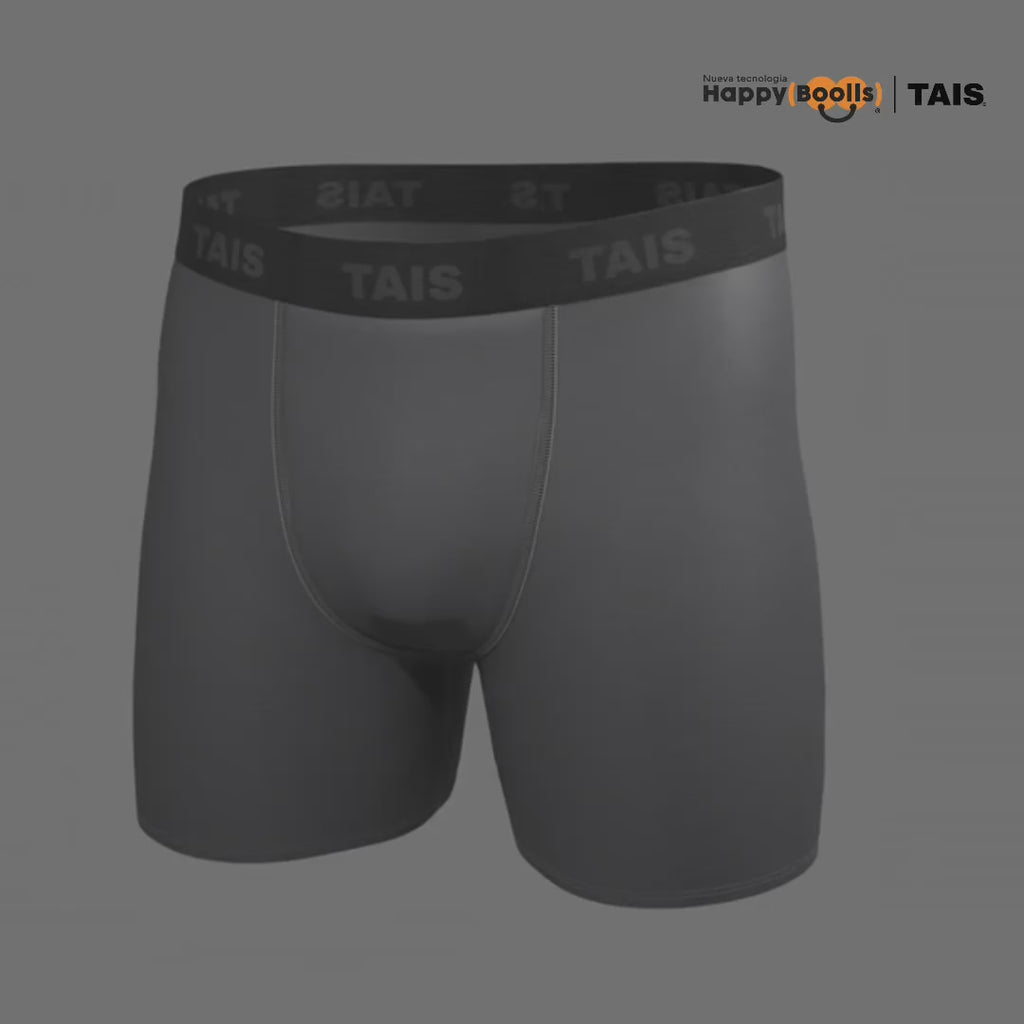 Tais - 2 Unidades Boxer Largo Liso Negro Happy Boolls