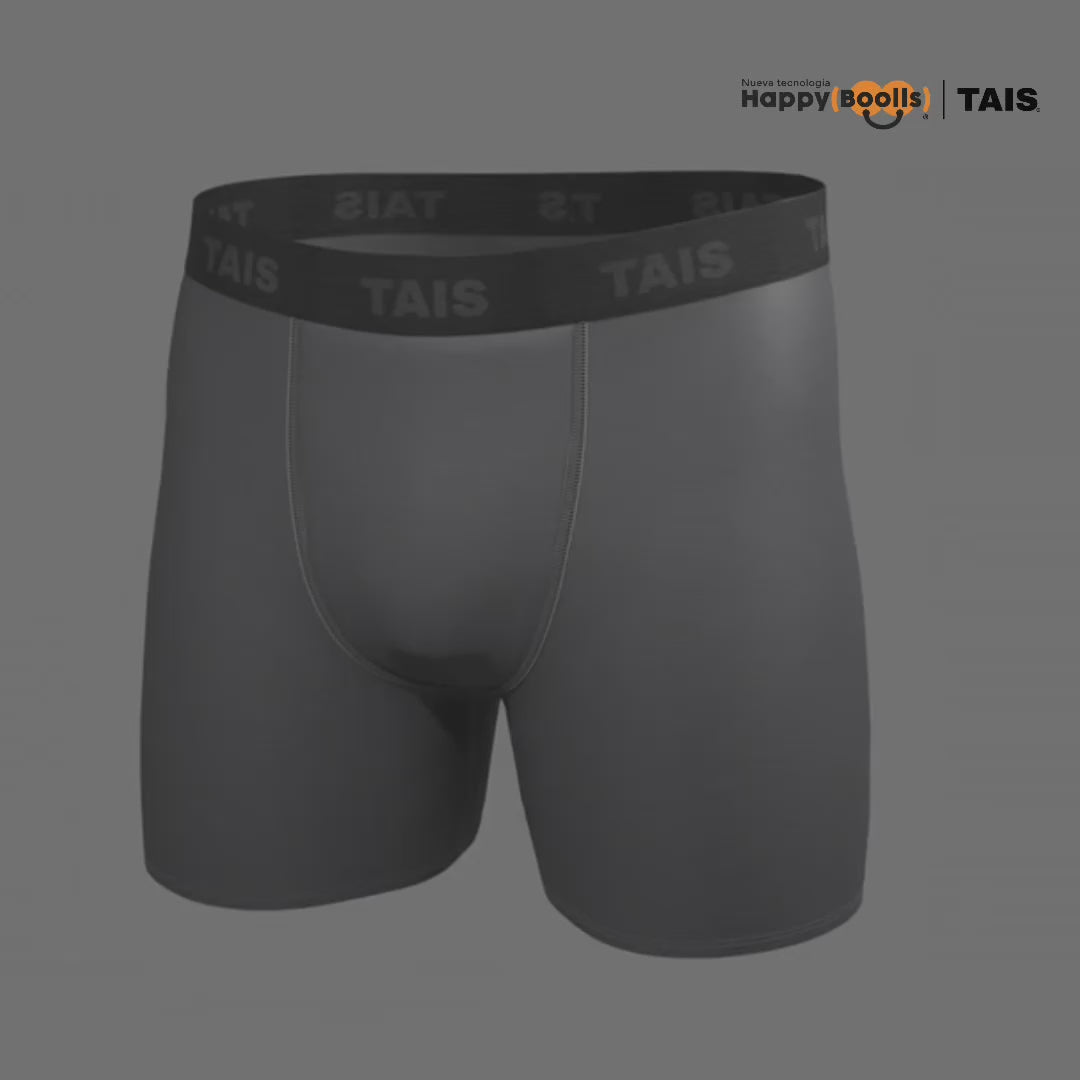 Tais - 2 Unidades Boxer Largo Liso Negro Happy Boolls