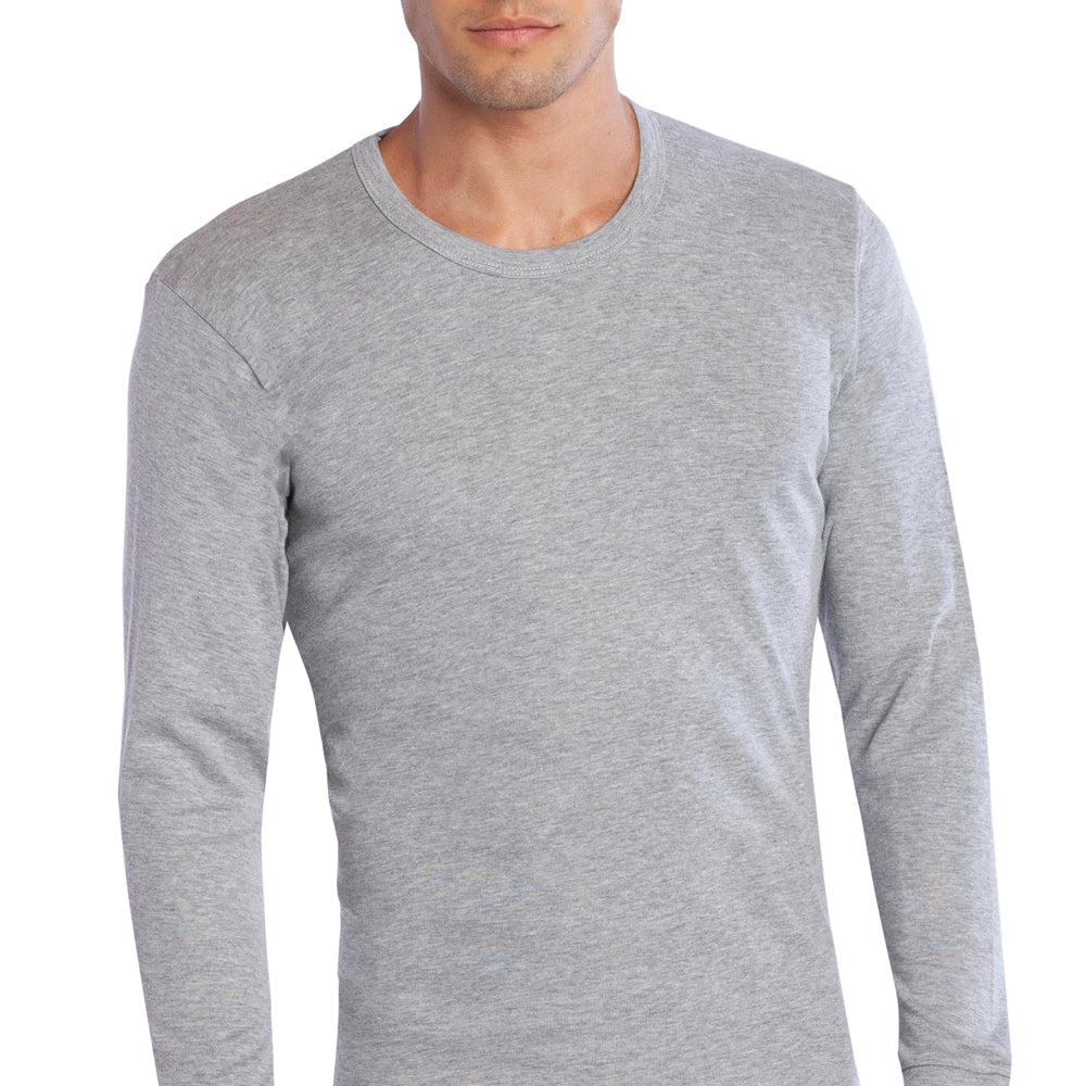 Camisetas manga larga de algodón para hombre, ropa de hombre