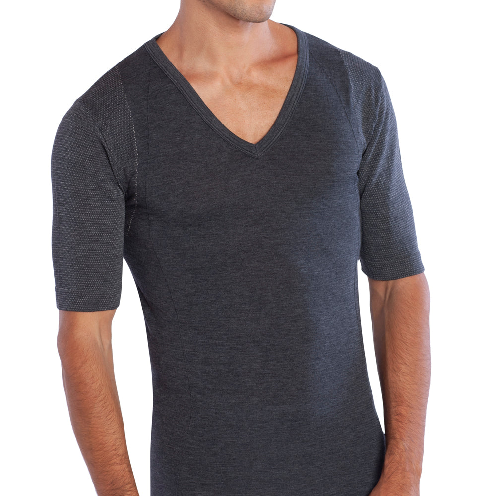 Tais - Camiseta Manga Corta Cuello V Hombre Bamboo+Cobre