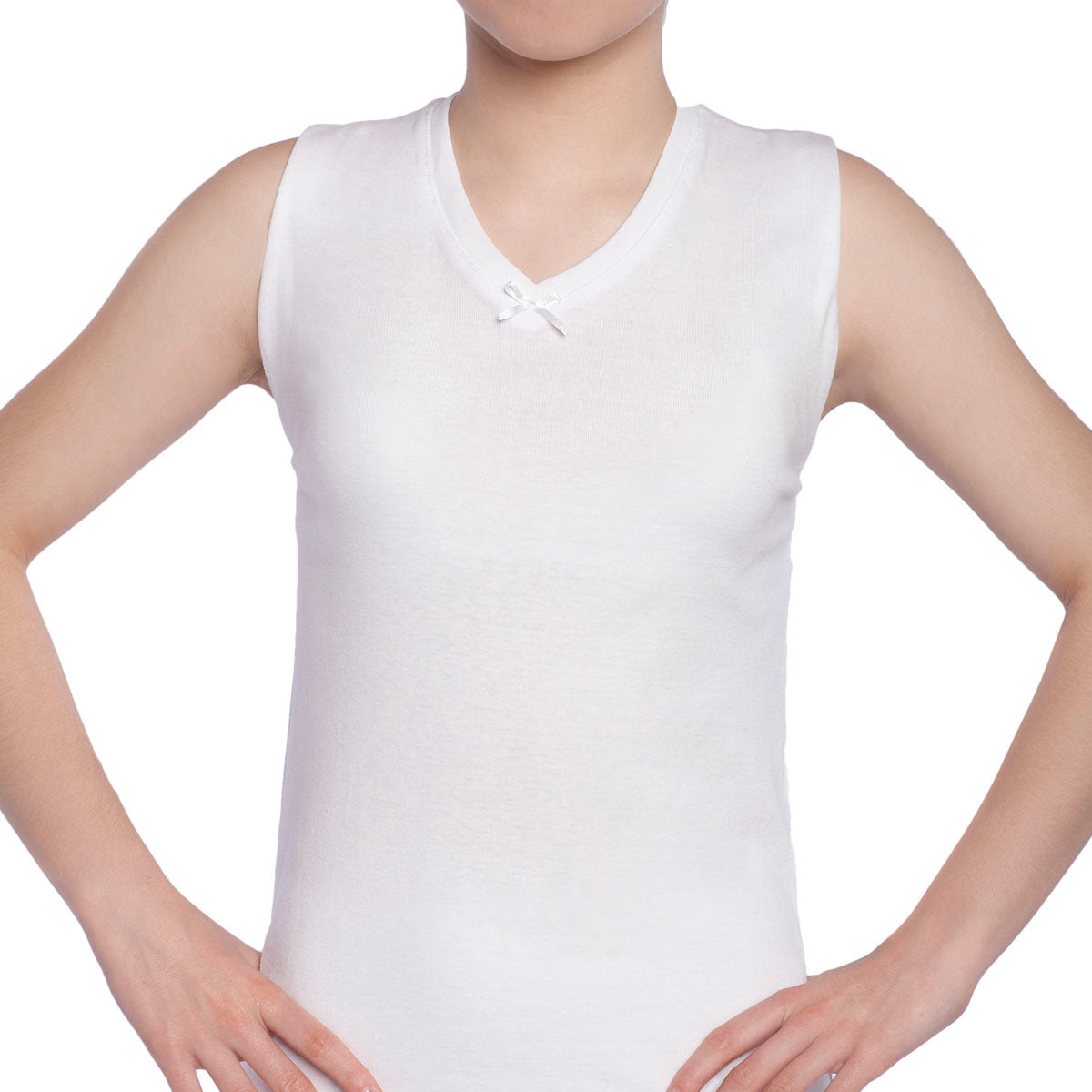 Tais - Camiseta Juvenil Sin Mangas Cuello "V" Algodón