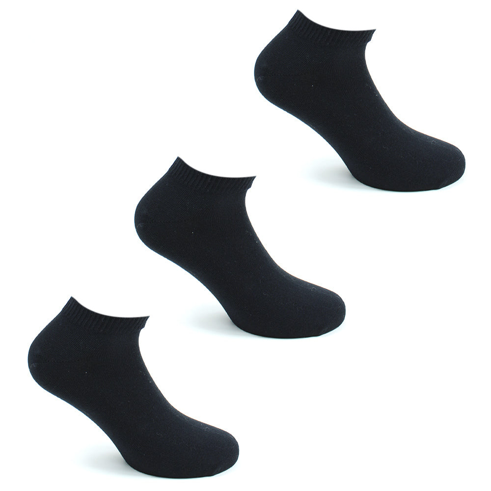Calcetines cortos algodón negro, Calcetines para mujer