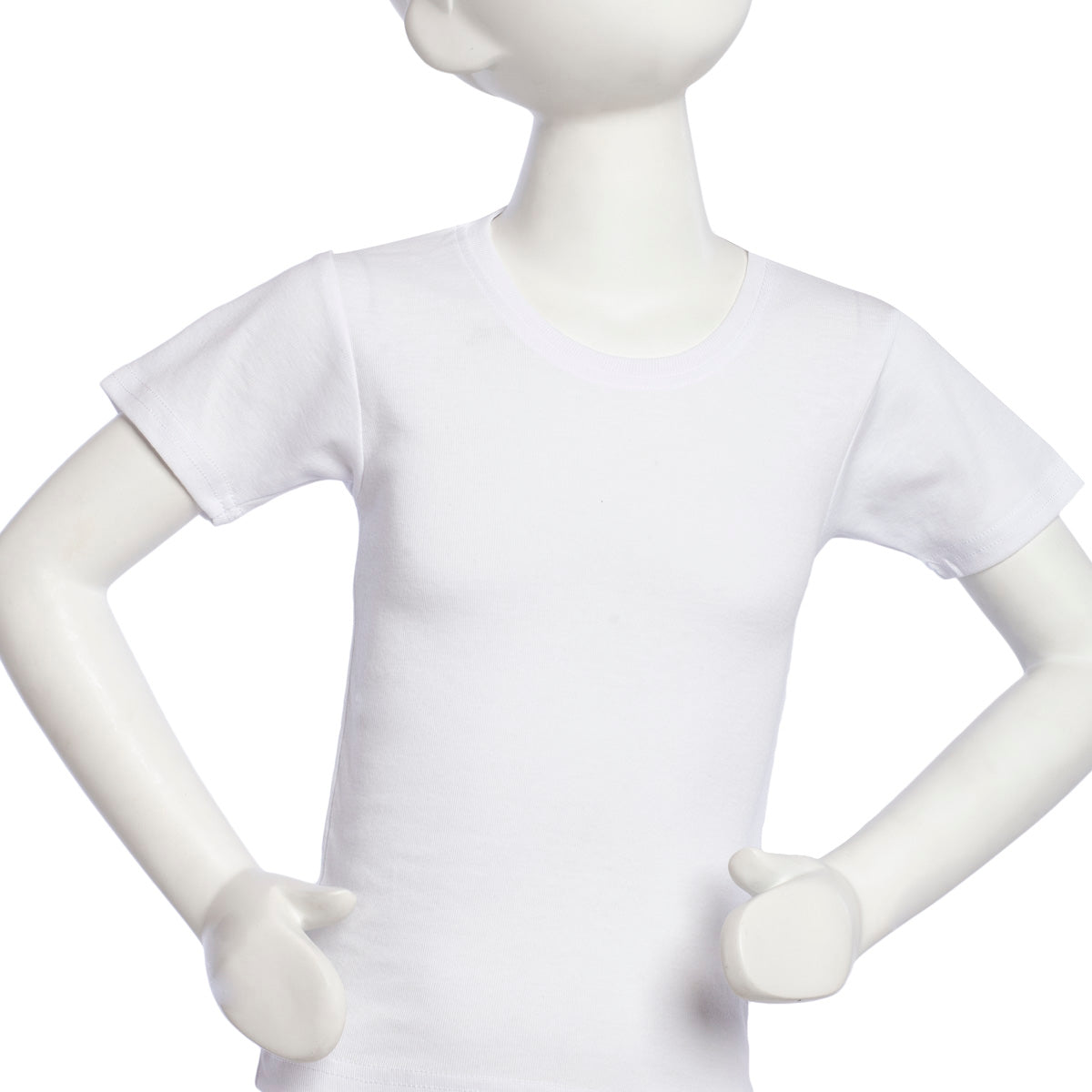 Camiseta niña manga corta blanca