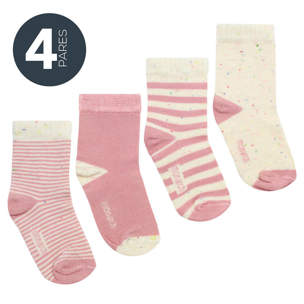 Monarch - 4 Pares Soq Algodón Motitas