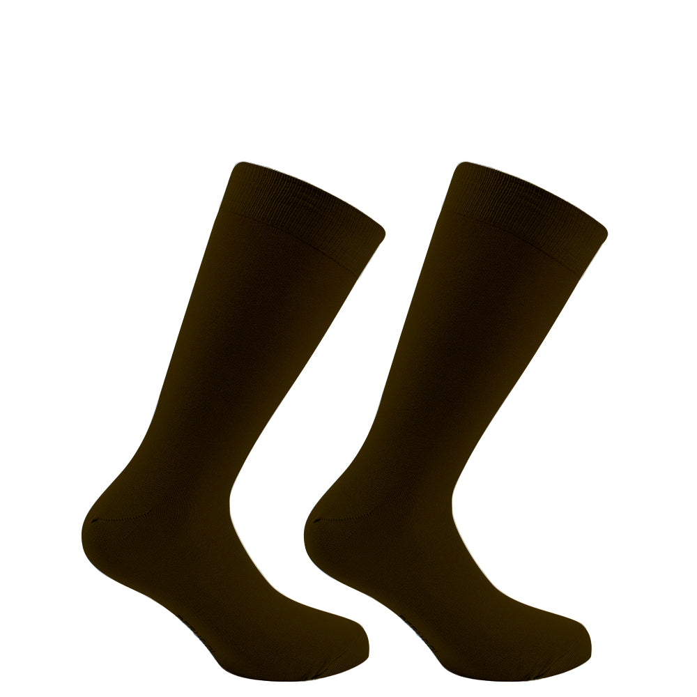 Peruggi - 2 Pares Calcetin Hilo Liso Largo Americano