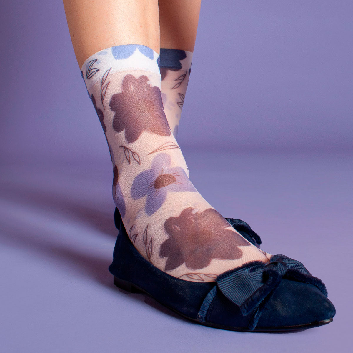 Monarch - Soquet Transfer Semi Transparente Flores