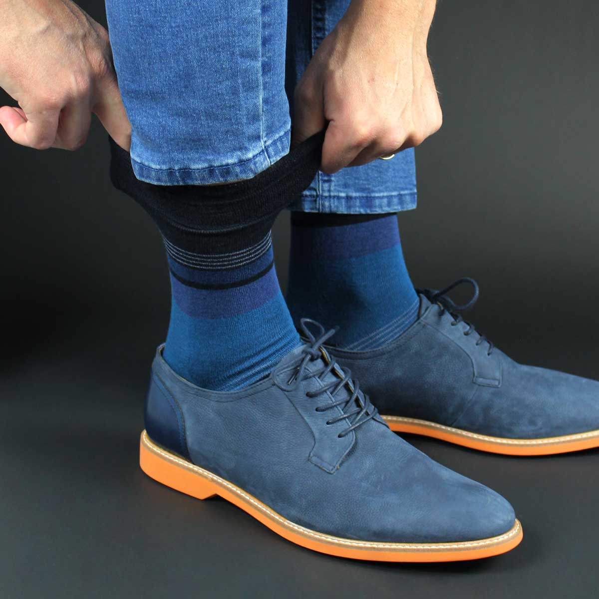Comfy Socks - Calcetin Comfy Cobre Diseño Franjas