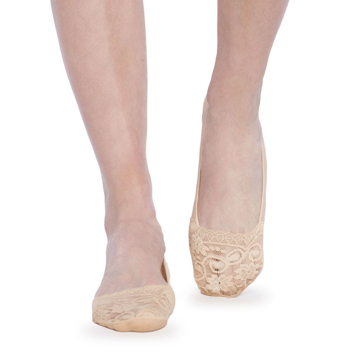 Lasst - 2 Pares Pie De Media Algodón Encaje