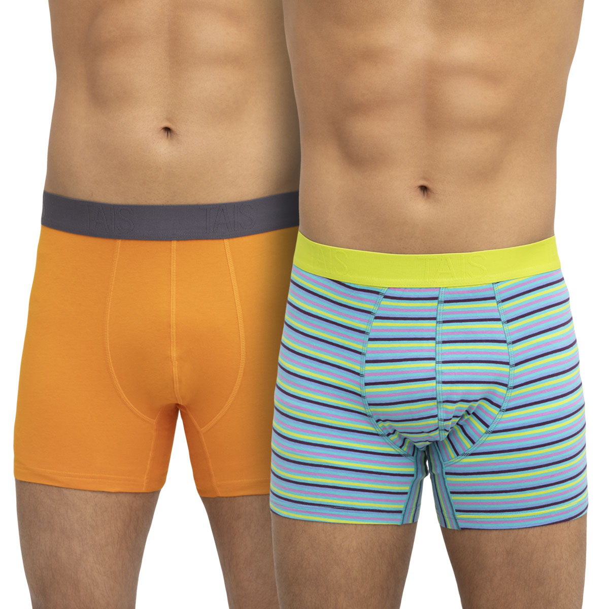 Tais - 2 Unidades Bóxer Algodón Spandex Diseño Celeste