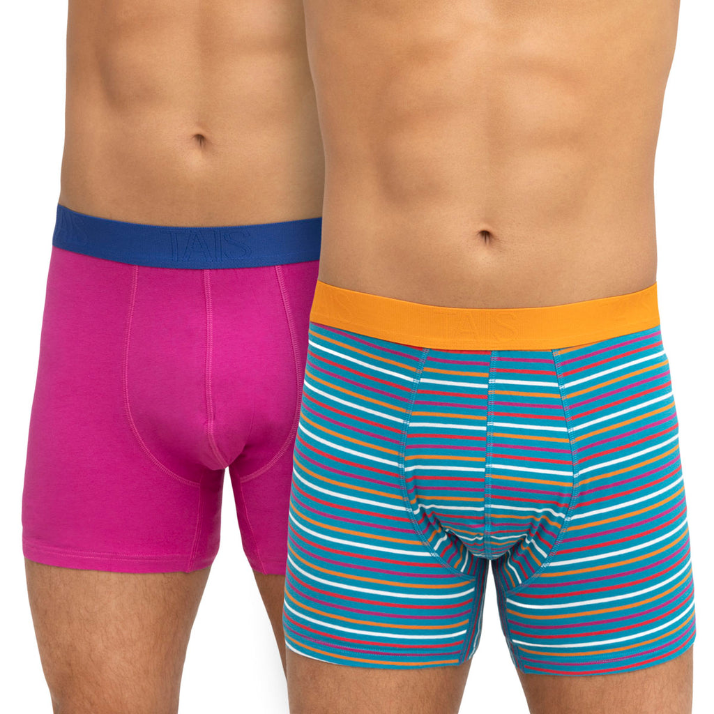 Tais - 2 Unidades Bóxer Algodón Spandex Diseño Petróleo