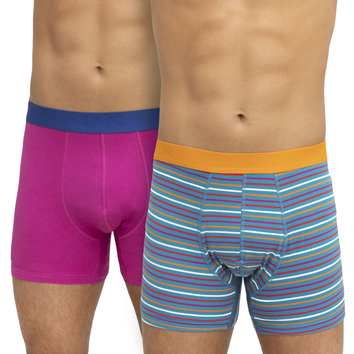 Tais - 2 Unidades Bóxer Algodón Spandex Diseño Petróleo