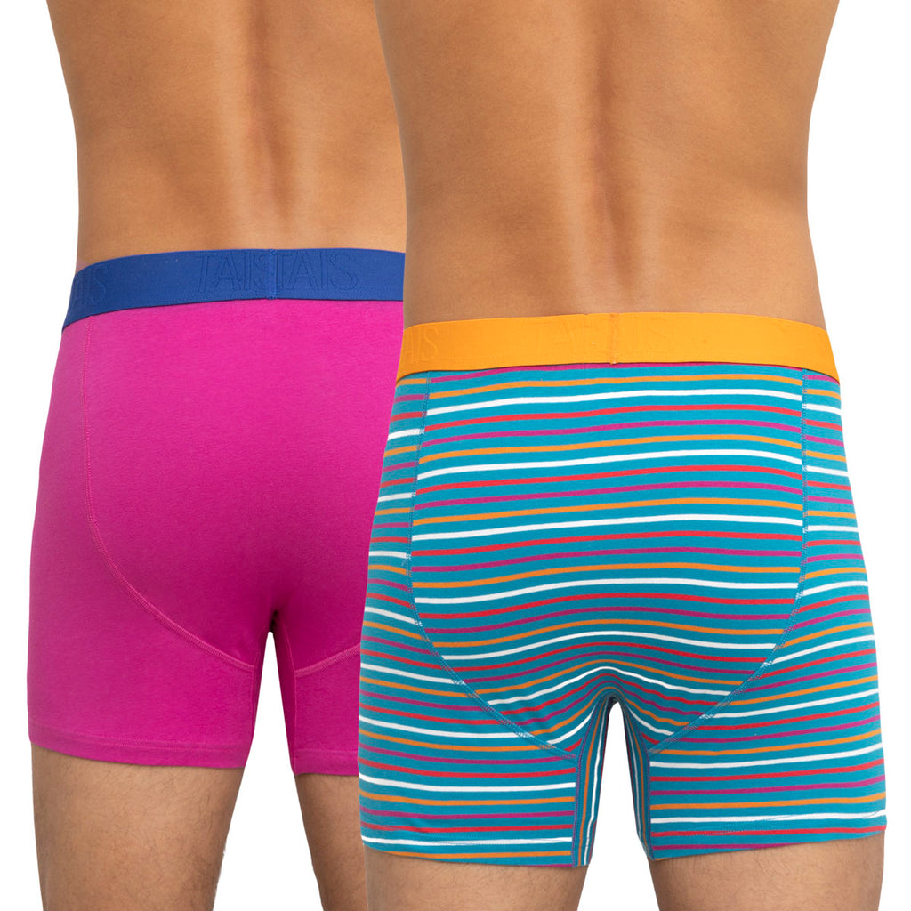 Tais - 2 Unidades Bóxer Algodón Spandex Diseño Petróleo