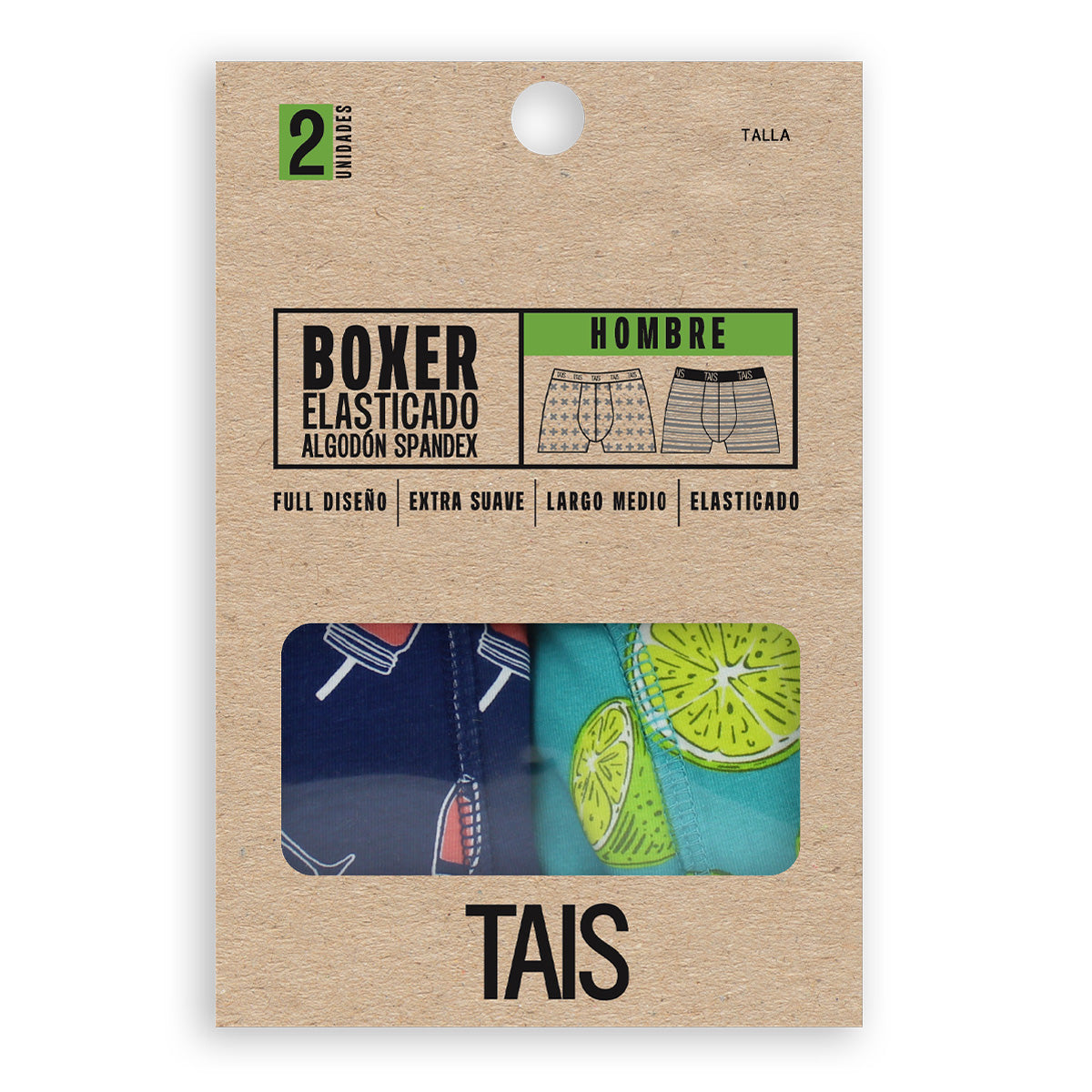 Tais - 2 Unidades Bóxer Full Diseño