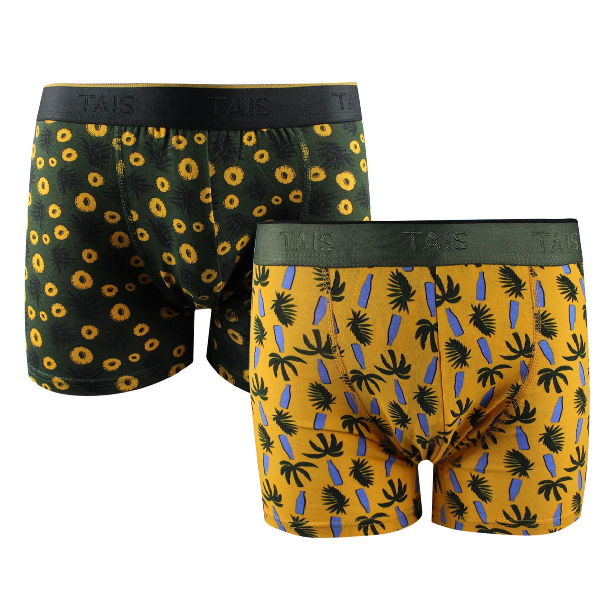 Tais - 2 Unidades Bóxer Cotton Spandex Full Print Palmeras