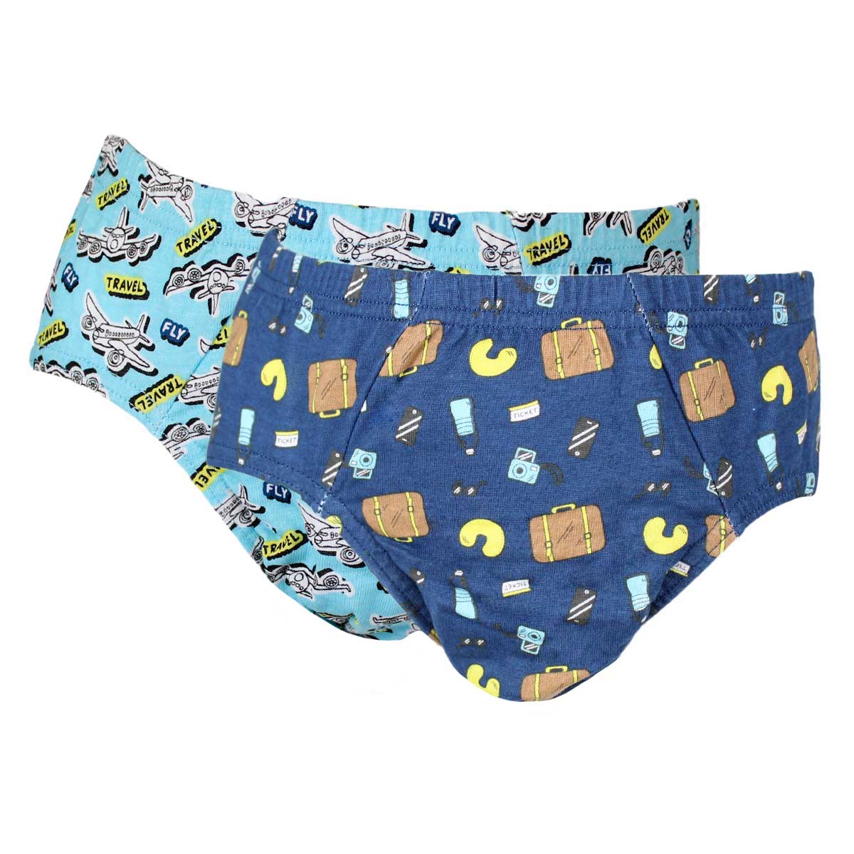 Tais - 2 Unidades Slip Infantil Algodón Print Avión ✈️