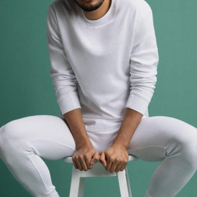 Tais - Camiseta Hombre Cuello Polo Manga Larga Algodón Tejido Panal