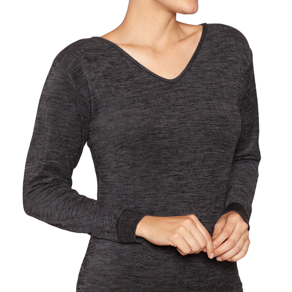 Camiseta de manga larga de lana merino para mujer | Puerto Tawny (Borgoña),  XXL, Rubio Oscuro (Tawny Port)