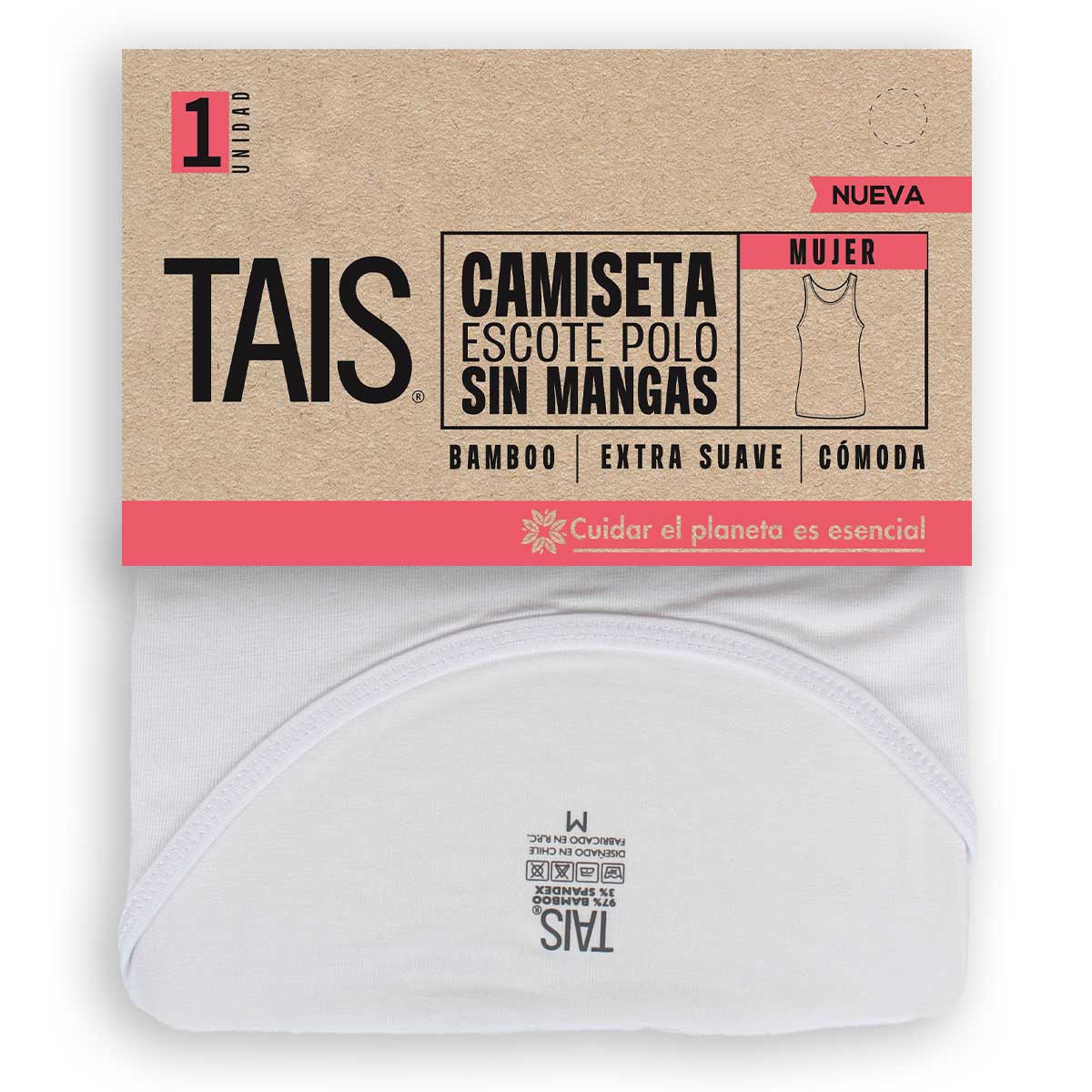Tais - Camiseta Mujer Regata Bamboo