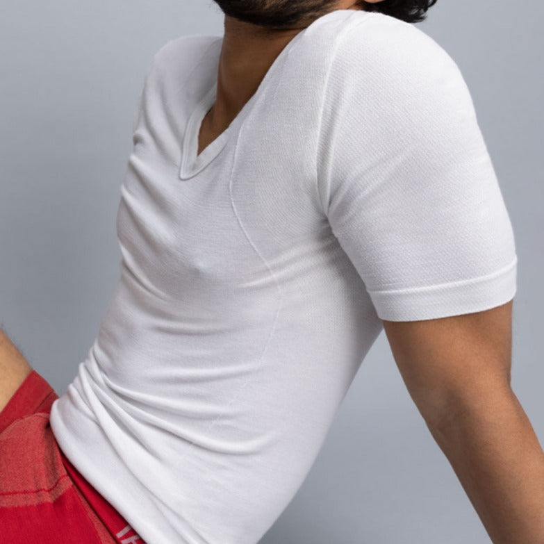 Tais - Camiseta Manga Corta Cuello V Hombre Bamboo+Cobre
