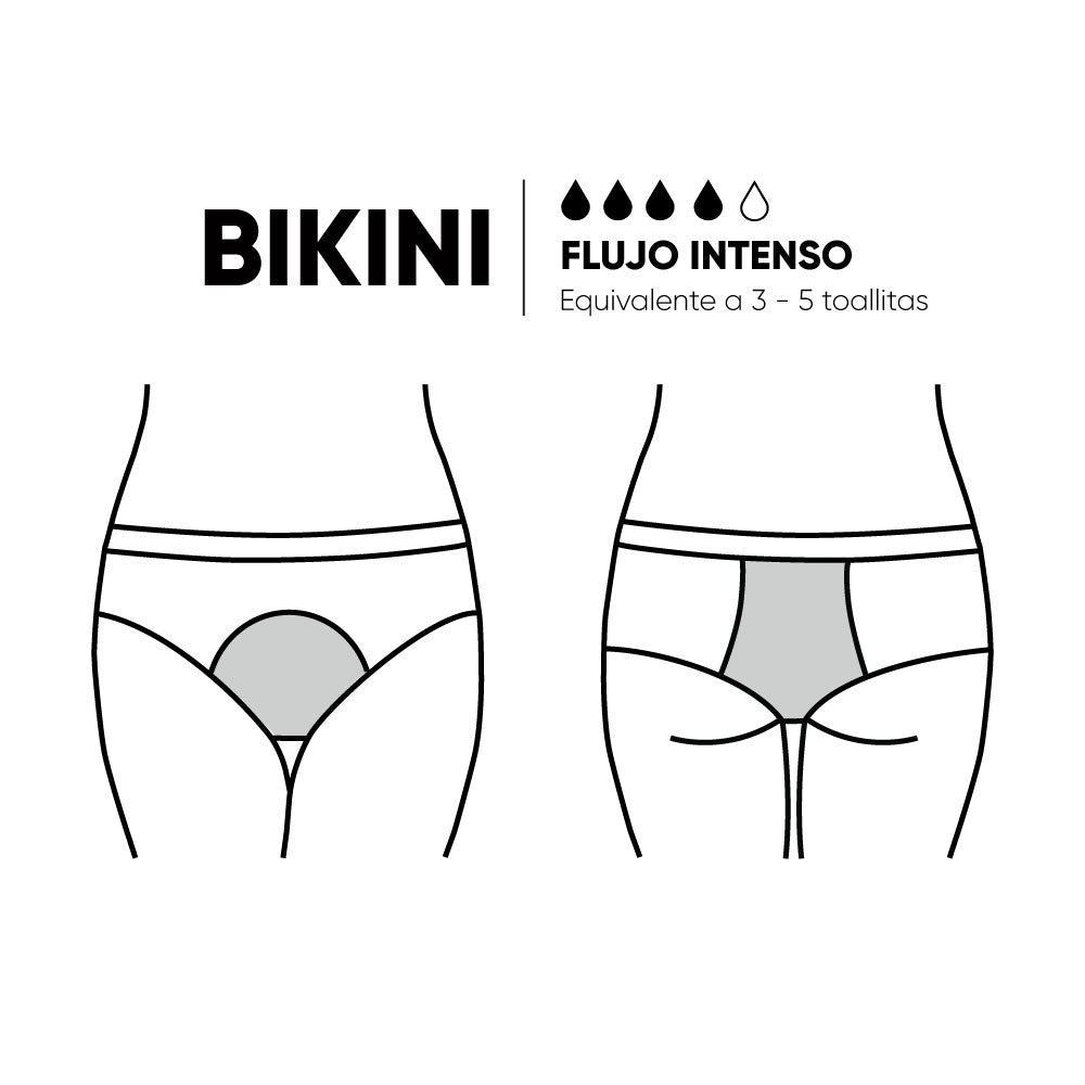 Bloodygreen - Calzón Menstrual Bikini Flujo Intenso