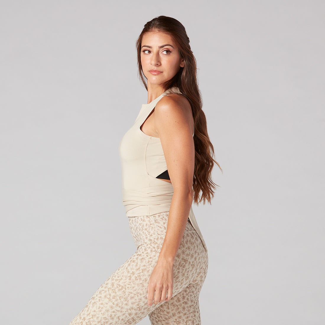 Tavi - Polera Wrap Around Tank Beige